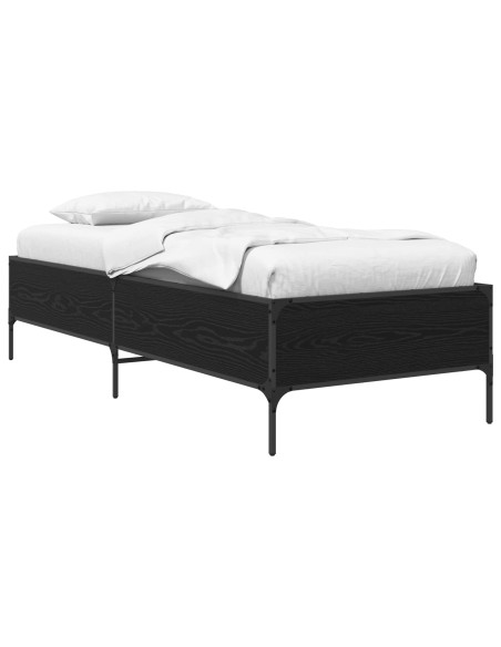 Struttura del letto Rovere Nero 80 x 200 cm