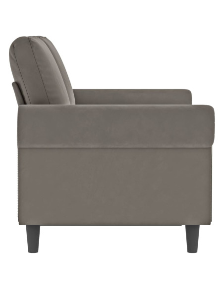 Divano a 2 Posti Grigio Chiaro 120 cm in Velluto