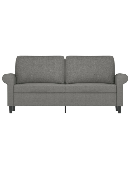 Divano a 2 Posti Grigio Scuro 140 cm in Tessuto