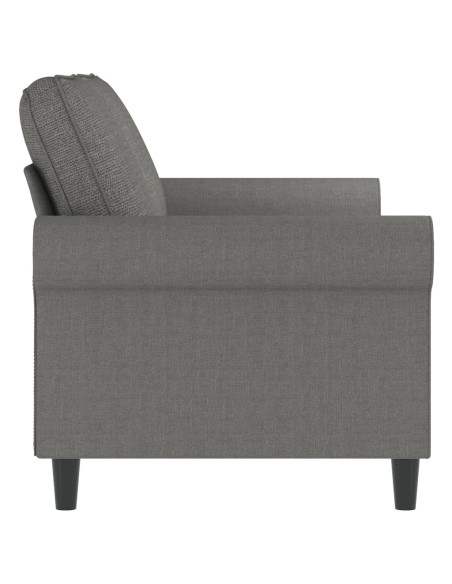 Divano a 2 Posti Grigio Scuro 140 cm in Tessuto