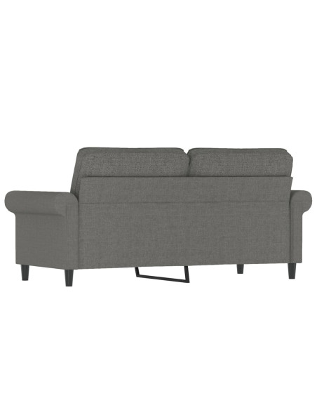 Divano a 2 Posti Grigio Scuro 140 cm in Tessuto