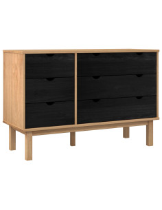 Mobile con Cassetti con cassetto OTTA Nero 111 x 43 x 73,5 cm 2