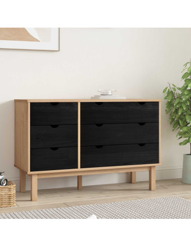 Mobile con Cassetti con cassetto OTTA Nero 111 x 43 x 73,5 cm