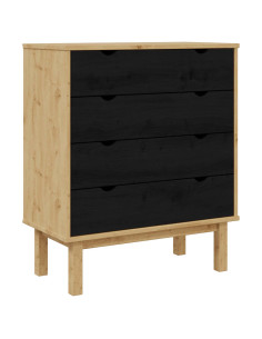 Cassettiera con cassetto OTTA Nero 76,5 x 39,5 x 90 cm 2