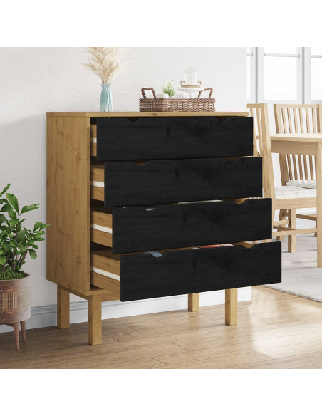 Cassettiera con cassetto OTTA Nero 76,5 x 39,5 x 90 cm