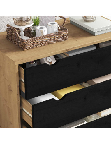Cassettiera con cassetto OTTA Nero 76,5 x 39,5 x 90 cm