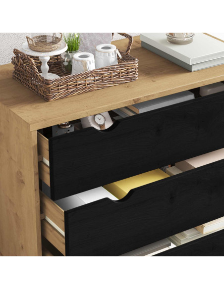 Cassettiera con cassetto OTTA Nero 76,5 x 39,5 x 90 cm