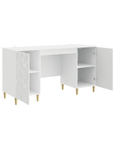 Scrivania Bianco Lucido Legno ingegnerizzato 142,5 x 50 x 75 cm 2