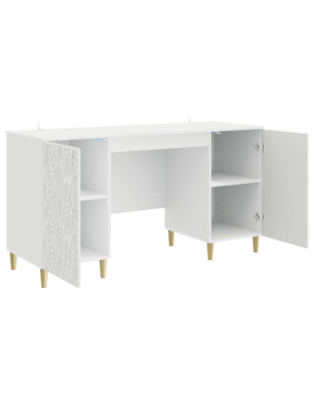 Scrivania Bianco Lucido Legno ingegnerizzato 142,5 x 50 x 75 cm