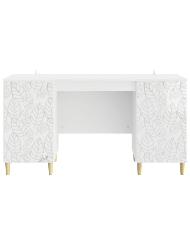Scrivania Bianco Lucido Legno ingegnerizzato 142,5 x 50 x 75 cm