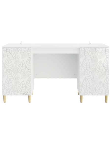 Scrivania Bianco Lucido Legno ingegnerizzato 142,5 x 50 x 75 cm