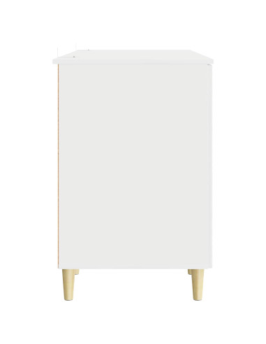 Scrivania Bianco Lucido Legno ingegnerizzato 142,5 x 50 x 75 cm
