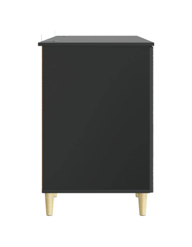 Scrivania Nero Legno ingegnerizzato 142,5 x 50 x 75 cm