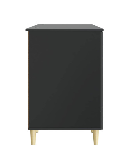 Scrivania Nero Legno ingegnerizzato 142,5 x 50 x 75 cm