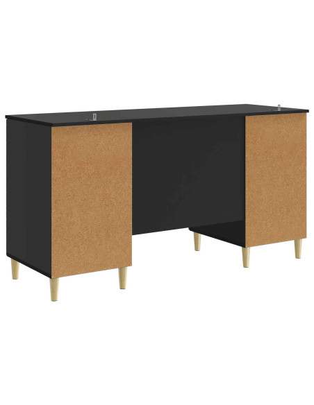 Scrivania Nero Legno ingegnerizzato 142,5 x 50 x 75 cm