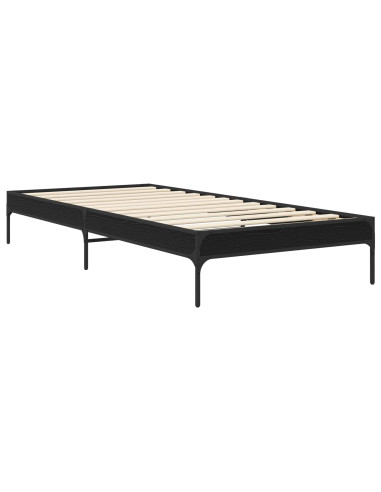Struttura del letto Rovere Nero 80 x 200 cm