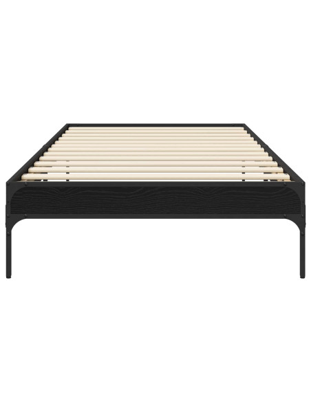 Struttura del letto Rovere Nero 80 x 200 cm