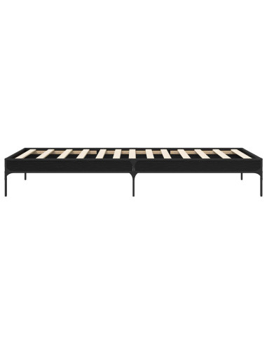 Struttura del letto Rovere Nero 80 x 200 cm