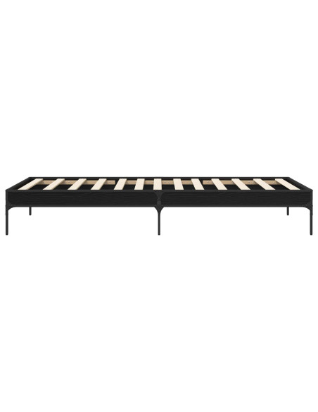 Struttura del letto Rovere Nero 80 x 200 cm