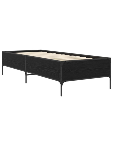 Struttura del letto Rovere Nero 80 x 200 cm