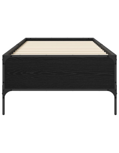 Struttura del letto Rovere Nero 80 x 200 cm
