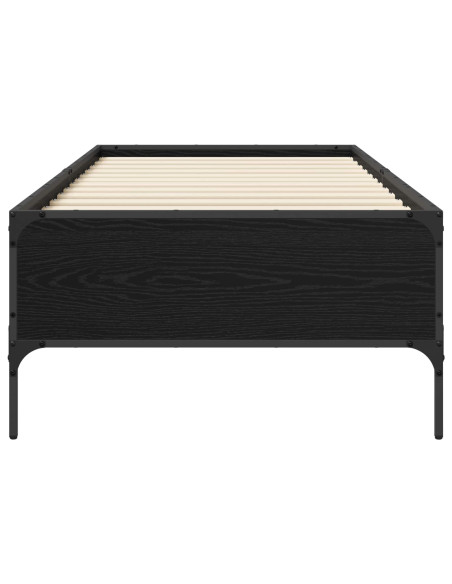 Struttura del letto Rovere Nero 80 x 200 cm