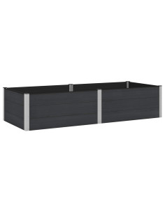 Letto rialzato da giardino Nero 250 x 100 x 54 cm