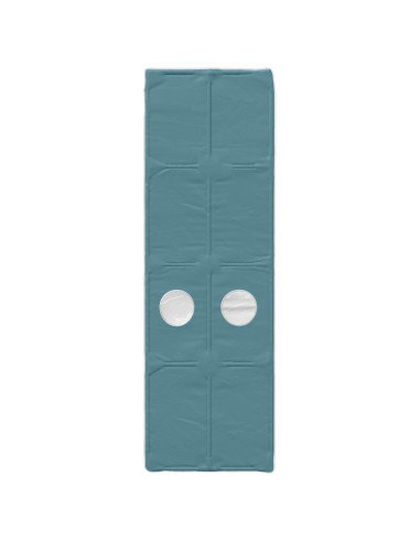 Letto alto per bambini con storage Bianco e azzurro
