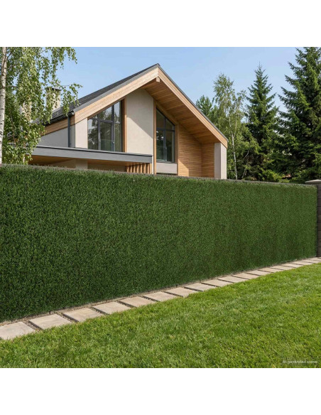 Recinzione Artificiale Verde chiaro 1 x 4 m PVC e Acciaio