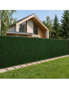 Recinzione Artificiale Verde Scuro 1,5 x 4 m PVC e Acciaio