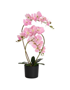Pianta di Orchidea Artificiale con Vaso Rosa 45 x 15 x 65 cm