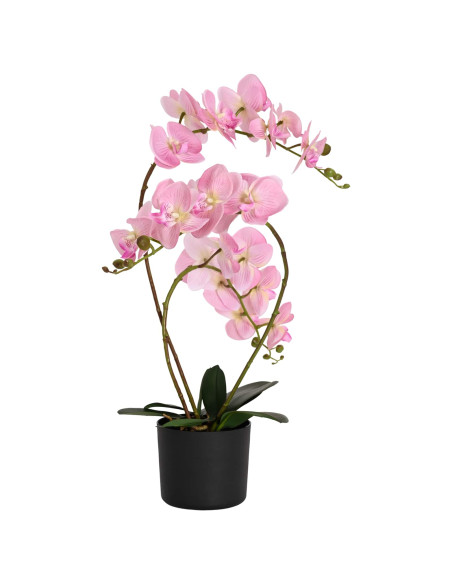 Pianta di Orchidea Artificiale con Vaso Rosa 45 x 15 x 65 cm