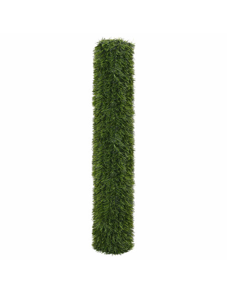 Recinzione Artificiale Verde chiaro 1,5 x 5 m PVC e Acciaio