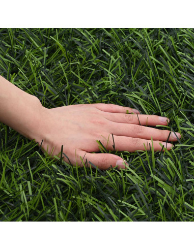 Recinzione Artificiale Verde chiaro 1,5 x 4 m PVC e Acciaio