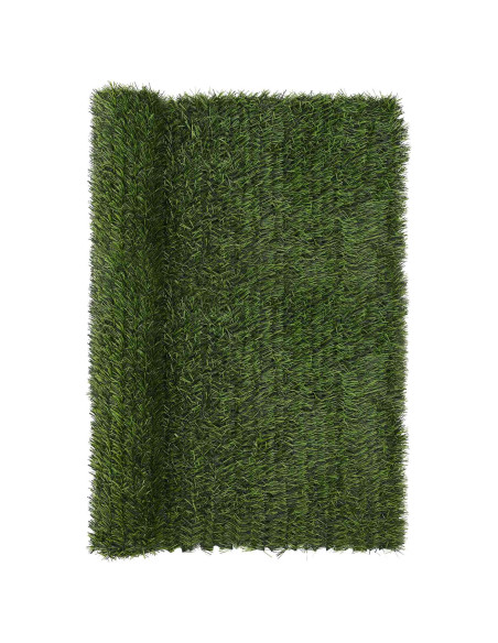 Recinzione Artificiale Verde chiaro 1,5 x 3 m PVC e Acciaio