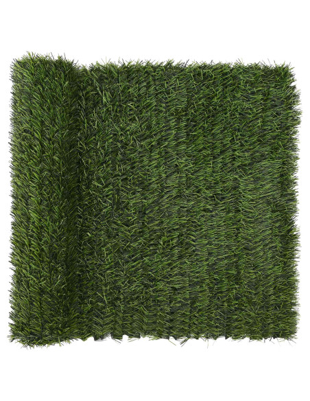 Recinzione Artificiale Verde chiaro 1 x 6 m PVC e Acciaio