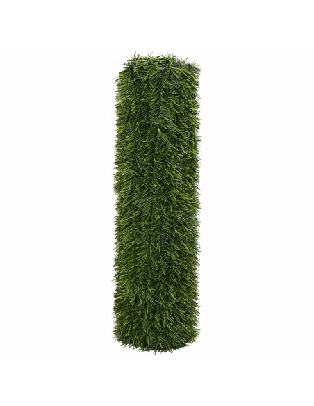 Recinzione Artificiale Verde chiaro 1 x 3 m PVC e Acciaio
