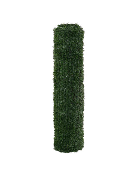 Recinzione Artificiale Verde Scuro 1,5 x 6 m PVC e Acciaio