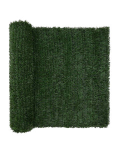 Recinzione Artificiale Verde Scuro 1,5 x 4 m PVC e Acciaio 2