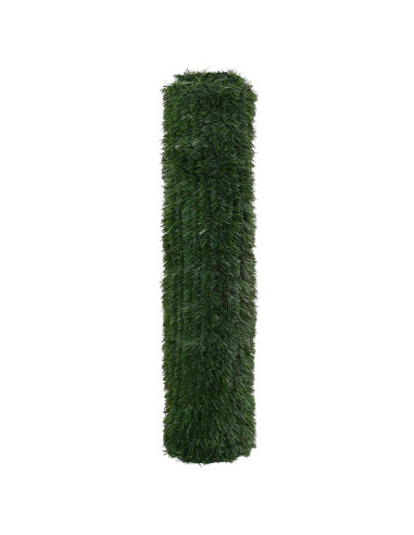 Recinzione Artificiale Verde Scuro 1,5 x 4 m PVC e Acciaio