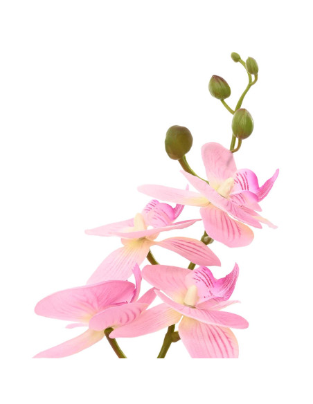 Pianta di Orchidea Artificiale con Vaso Rosa 45 x 15 x 65 cm