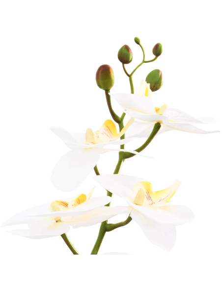 Pianta di Orchidea Artificiale con Vaso Bianco 45 x 15 x 65 cm