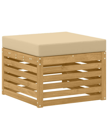 Set di divani da esterno 5 pcs Bianco e Beige