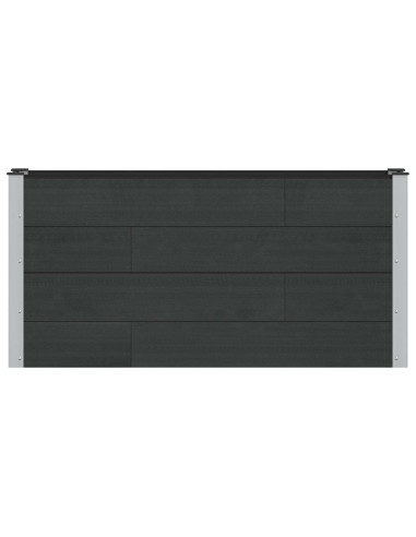 Letto rialzato da giardino Nero 150 x 30 x 72 cm