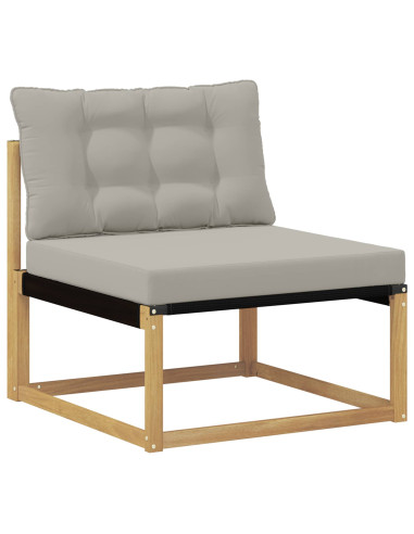 Set di divani da esterno 7 pcs Bianco e Grigio Chiaro