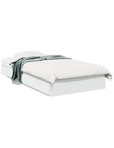 Giroletto con Cassetti Bianco 100x200 cm in Legno Multistrato