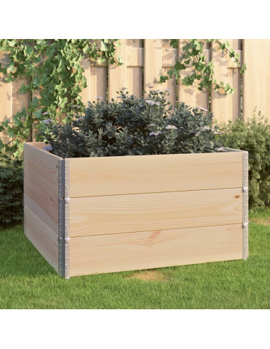 Fioriere Rialzate 3 pz 100x100 cm in Legno Massello di Pino