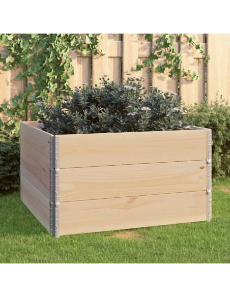 Fioriere Rialzate 3 pz 100x100 cm in Legno Massello di Pino
