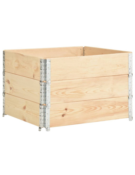 Fioriere Rialzate 3 pz 100x100 cm in Legno Massello di Pino