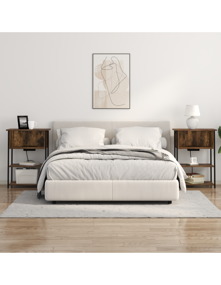 Armadio da Notte Rovere fumé 55 x 31 x 76 cm Legno multistrato